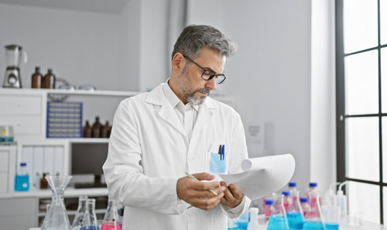 Researcher reviewing EB-1A for researchers evidence including publications, citations, and peer review activity.